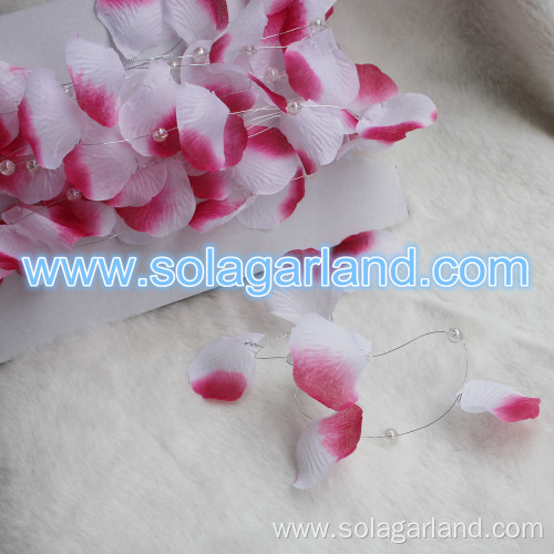 Colorful Fabric Flower Petal String Chain Garland